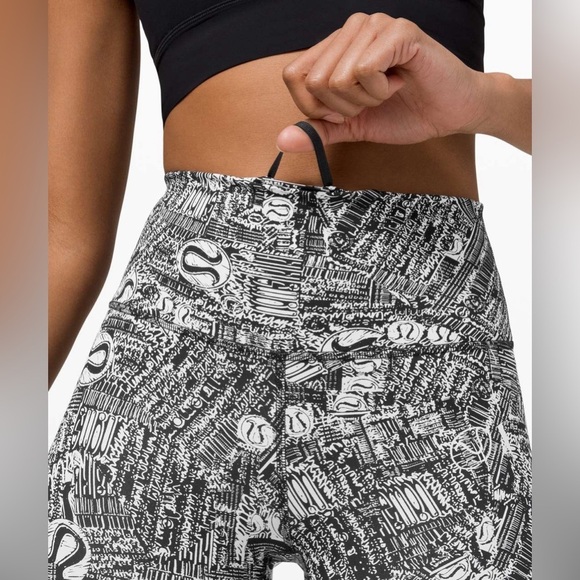 Lululemon Wunder Train High -Rise Crop 21” Tear It Up Alpine White Size6 EUC - Picture 5 of 15